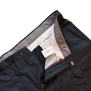 Todd Snyder USA %100 Wool men’s pleated dress pants 46R black slacks 40x29